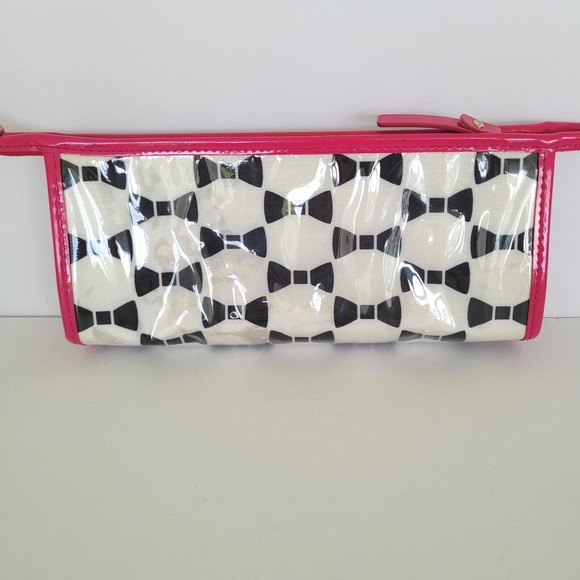 Kate Spade New York Heddy Whitehall Court Bow Toiletry Cosmetic Pencil Bag Case - Picture 2 of 12